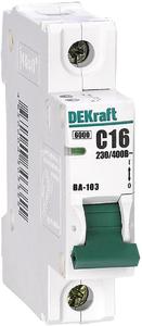 Фото DEKraft ВА-103 12124DEK Автоматический выключатель однополюсный 25А (6 кА, D)
