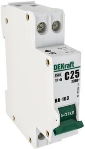 Фото DEKraft ВА-103 12064DEK Автоматический выключатель однополюсный 63А (6 кА, C)
