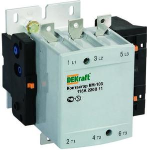 Фото DEKraft 22150DEK Контактор 115А 220В АС3 КМ-103