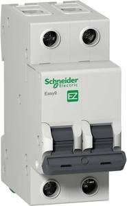 Фото Schneider Electric Easy9 EZ9F14210 Автоматический выключатель двухполюсный 10А (4.5 кА, B)