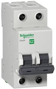 Фото Schneider Electric Easy9 EZ9F14206 Автоматический выключатель двухполюсный 6А (4.5 кА, B)