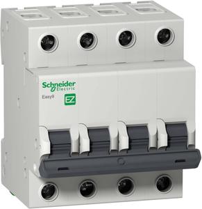 Фото Schneider Electric Easy9 EZ9F34416 Автоматический выключатель четырехполюсный 16А (4.5 кА, C)