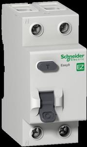 Фото Schneider Electric Easy9 EZ9R14225 Выключатель дифференциального тока двухполюсный 25А 10мА (тип AC)
