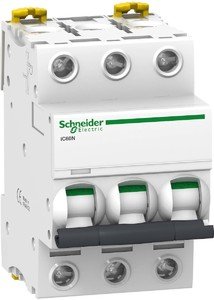 Фото Schneider Electric Acti 9 A9F74301 Автоматический выключатель трехполюсный 1А (6 кА, C)