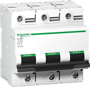 Фото Schneider Electric Acti 9 A9N18469 Автоматический выключатель трехполюсный 100А (15 кА, C)