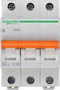 Фото Schneider Electric Домовой 11222 Автоматический выключатель трехполюсный 10А (4.5 кА, C)