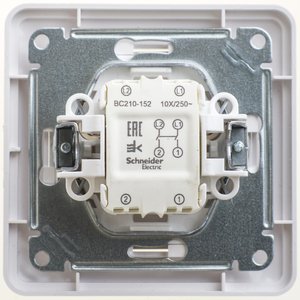 Фото Schneider Electric VS210-152-18 W59 1-клавишный ВЫКЛЮЧАТЕЛЬ 2-полюсный, 10АХ, в сборе, БЕЛЫЙ