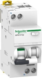 Фото Schneider Electric IDPN N Vigi A9D55604 Автоматический выключатель дифференциального тока однополюсный+N 4А (тип AC, 6 кА)