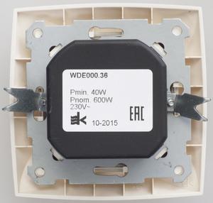 Фото Schneider Electric Дуэт WDE000236 Светорегулятор поворотный (600 Вт, в сборе, с/у, бежевый)