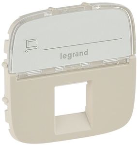 Фото Legrand Valena Allure 755476 Крышка розетки телефонной/компьютерной (RJ11/RJ45, надпись, слоновая кость)