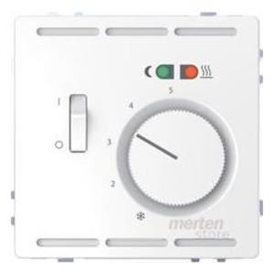 Фото Merten D-Life MTN5764-6035 Терморегулятор для теплых полов (10 А, 230 В, 4 м, под рамку, с/у, белый лотос)