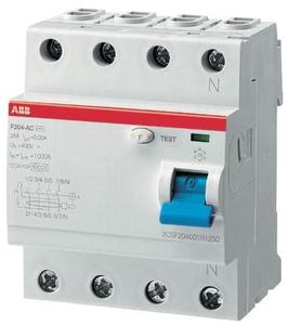 Фото ABB F200 2CSF204201R4400 Выключатель дифференциального тока четырехполюсный 40А 500мА (тип А)