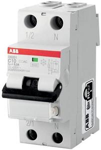Фото ABB DS201 2CSR255140R1105 Автоматический выключатель дифференциального тока однополюсный+N 10А (тип A, 6 кА)