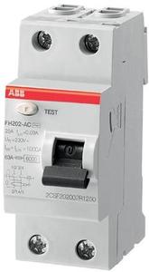 Фото ABB FH200 2CSF202003R3250 Выключатель дифференциального тока двухполюсный 25А 300мА (тип AC)