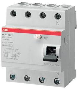 Фото ABB F200 2CSF204006R2250 Выключатель дифференциального тока четырехполюсный 25А 100мА (тип AC)