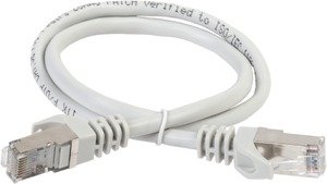 Фото IEK PC01-C5EFL-2M ITK Коммутационный шнур (патч-корд), кат.5Е FTP, LSZH, 2м, серый