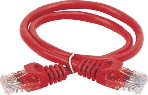 Фото IEK PC04-C5EU-05M ITK Коммутационный шнур (патч-корд), кат.5Е UTP, 0,5м, красный