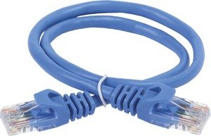 Фото IEK PC03-C5EU-05M ITK Коммутационный шнур (патч-корд), кат.5Е UTP, 0,5м, синий