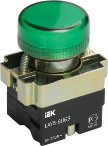 Фото IEK BLS50-BU-K06 Индикатор LAY5-BU63 зеленого цвета d22мм