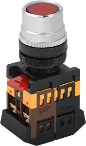 Фото IEK BBT10-ABLF-K04 Кнопка ABLF-22 красный d22мм неон/240В 1з+1р