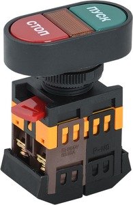 Фото IEK BBD11-APBB-K51 Кнопка APВВ-22N "Пуск-Стоп" d22мм неон/240В 1з+1р