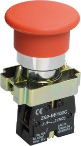 Фото IEK BBG71-BC-K04 Кнопка управления LAY5-BC42Грибоккрасная 1р ИЭК