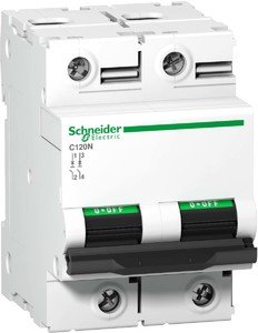 Фото Schneider Electric Acti 9 A9N18361 Автоматический выключатель двухполюсный 80А (10 кА, C)