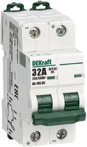 Фото DEKraft ВА-105 13394DEK Автоматический выключатель двухполюсный 32А (10 кА, C)