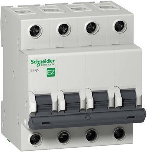 Фото Schneider Electric Easy9 EZ9F14416 Автоматический выключатель четырехполюсный 16А (4.5 кА, B)