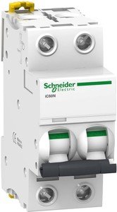 Фото Schneider Electric Acti 9 A9F75263 Автоматический выключатель двухполюсный 63А (7.5 кА, D)