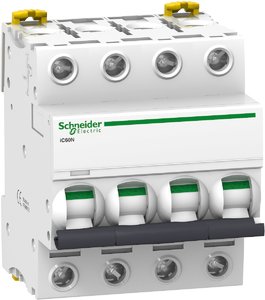 Фото Schneider Electric Acti 9 A9F73402 Автоматический выключатель четырехполюсный 2А (50 кА, B)