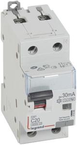 Фото Legrand DX3 411095 Автоматический выключатель дифференциального тока однополюсный 20А (тип AC, 6 кА)