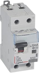 Фото Legrand DX3 411052 Автоматический выключатель дифференциального тока однополюсный 25А (тип AC, 6 кА)
