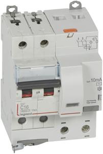 Фото Legrand DX3 411150 Автоматический выключатель дифференциального тока двухполюсный 16А (тип AC, 10 кА)