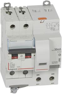 Фото Legrand DX3 411163 Автоматический выключатель дифференциального тока двухполюсный 50А (тип AC, 10 кА)