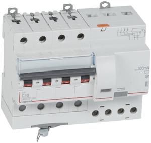 Фото Legrand DX3 411209 Автоматический выключатель дифференциального тока четырехполюсный 40А (тип AC, 10 кА)