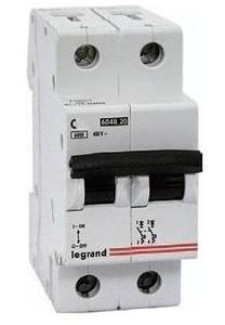 Фото Legrand LR 604818 Автоматический выключатель двухполюсный 10А (6 кА, C)