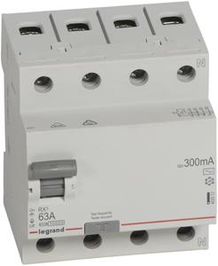 Фото Legrand RX3 402072 Выключатель дифференциального тока четырехполюсный 63А 0.3А (тип AC)