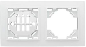 Фото EKF ERM-G-302-10 Минск Рамка 2-местная горизонтальная белая Basic