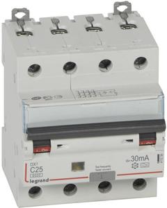Фото Legrand DX3 411236 Автоматический выключатель дифференциального тока четырехполюсный 25А (тип AC, 6 кА)