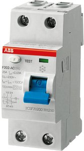Фото ABB F200 2CSF202101R2400 Выключатель дифференциального тока двухполюсный 40А 100мА (тип А)