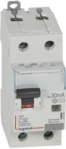 Фото Legrand DX3 411005 Автоматический выключатель дифференциального тока двухполюсный 32А (тип AC, 6 кА)