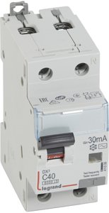 Фото Legrand DX3 411006 Автоматический выключатель дифференциального тока двухполюсный 40А (тип AC, 6 кА)