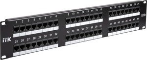 Фото IEK PP48-2UC5EU-D05 ITK 2U патч-панель кат.5Е UTP, 48 портов (Dual)