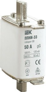 Фото IEK DPP11-006 Плавкая вставка предохранителя ППНИ-33, габарит 00С, 6А