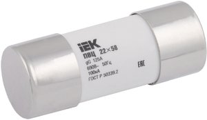 Фото IEK CFL22-0100 Плавкая вставка цилиндрическая ПВЦ 22х58 gG 100А