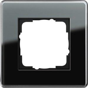 Фото Gira Esprit Glass C 0211505 Рамка 1-постовая (черное стекло)