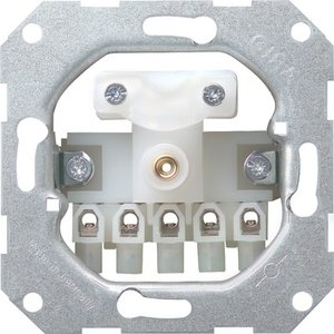 Фото Gira System55 040000 Вывод кабеля с 5-полюсным клеммником (механизм, скрытая установка)