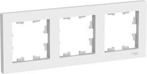 Фото Schneider Electric AtlasDesign ATN000103 Рамка 3-постовая (белая)