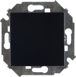 Фото Simon Simon 15 1591150-032 Кнопка одноклавишный (16 А, пиктограмма, под рамку, скрытая установка, черный глянец)